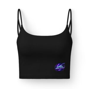 Luxe Crop Bra — 'Stay Ready' Neon Badge
