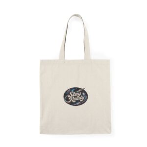 Stay Ready Space Logo Tote Bag — Cosmic Graphic Natural Cotton Tote