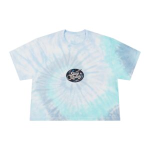 Tie-Dye Crop Tee — 'Stay Ready' Retro Graphic Women's Top