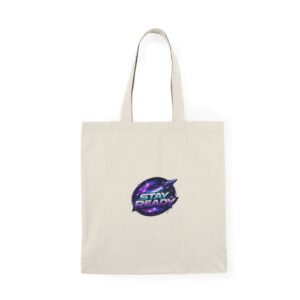 Stay Ready Space Logo Tote Bag — Cosmic Graphic Natural Cotton Tote