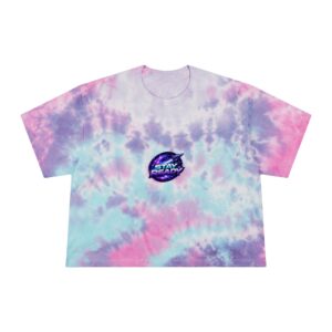 Tie-Dye Crop Tee — 'Stay Ready' Retro Graphic Women's Top